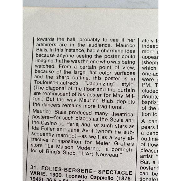 Folies Bergère, Moulin Rouge, Tu Marches, Music Hall Posters, Book Page, Paris, - Picture 5 of 5